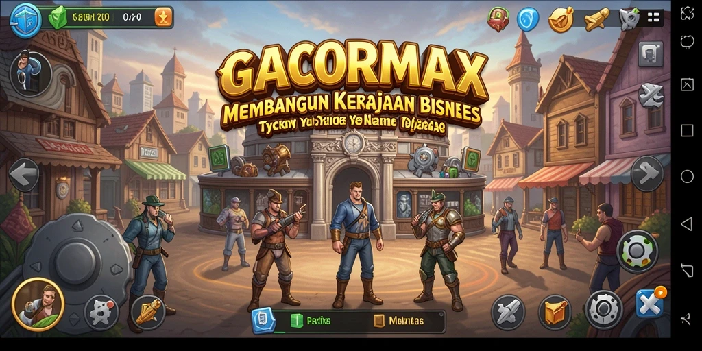 Tampilan gameplay yang seru di GACORMAX, membangun bisnis dengan strategi.