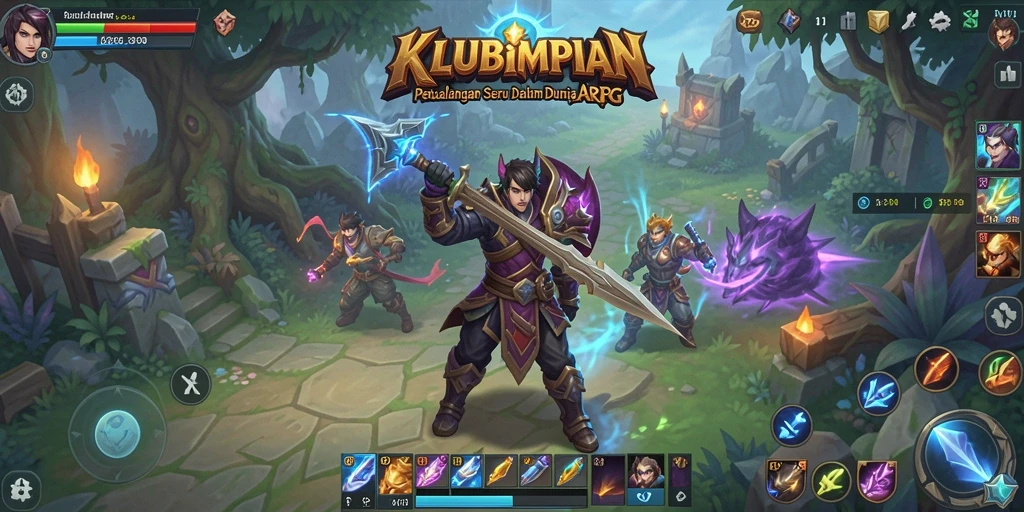 Tampilan dinamis dari gameplay petualangan ARPG yang menantang.