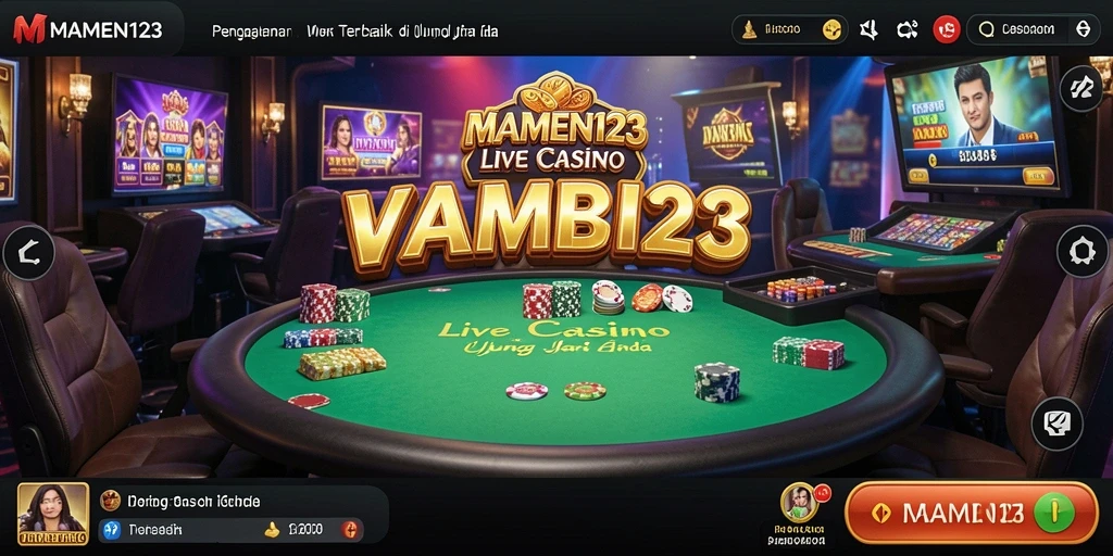 Tampilan permainan Live Casino yang mengasyikkan di MAMEN123.