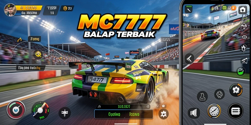 Gameplay balap yang menegangkan dalam MC777.