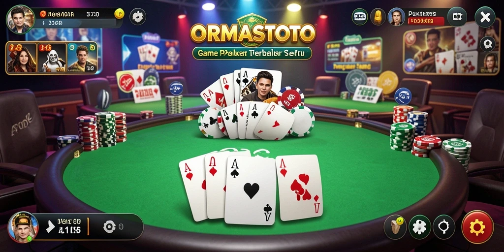 Menampilkan gameplay seru dari permainan Poker di ORMASTOTO.