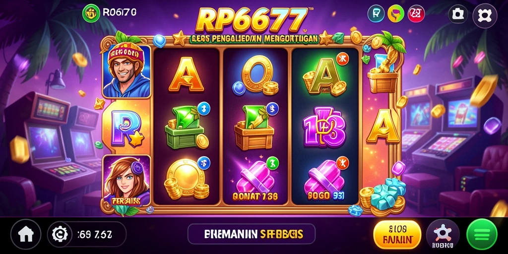Screenshot gameplay RP6677 menampilkan desain slot yang menarik dan interaktif.