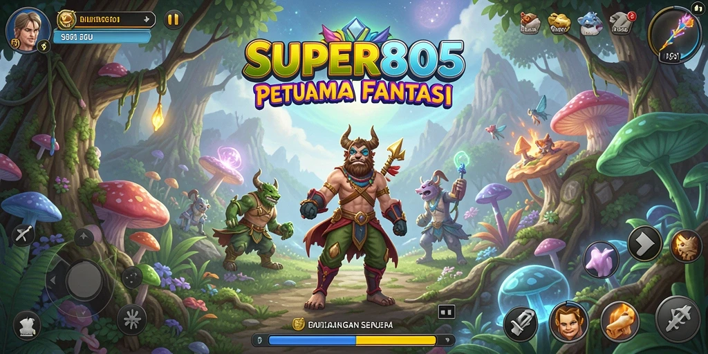 Tangkapan layar gameplay SUPER805 yang menunjukkan aksi seru dalam petualangan.