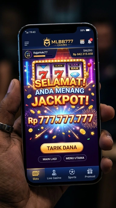 Tampilan utama aplikasi mlbb777 yang bersih dan terorganisir.